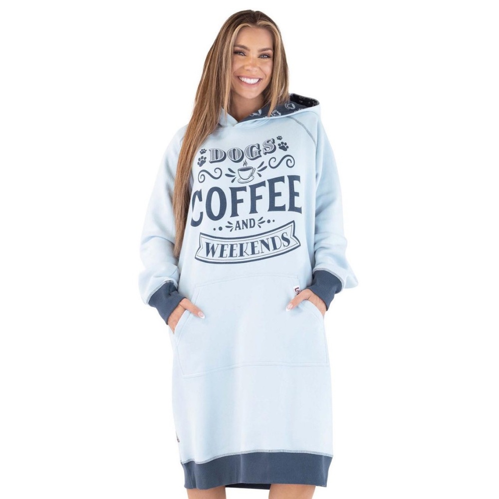 Dogs, Coffee, Weekends Sleep Hoodie